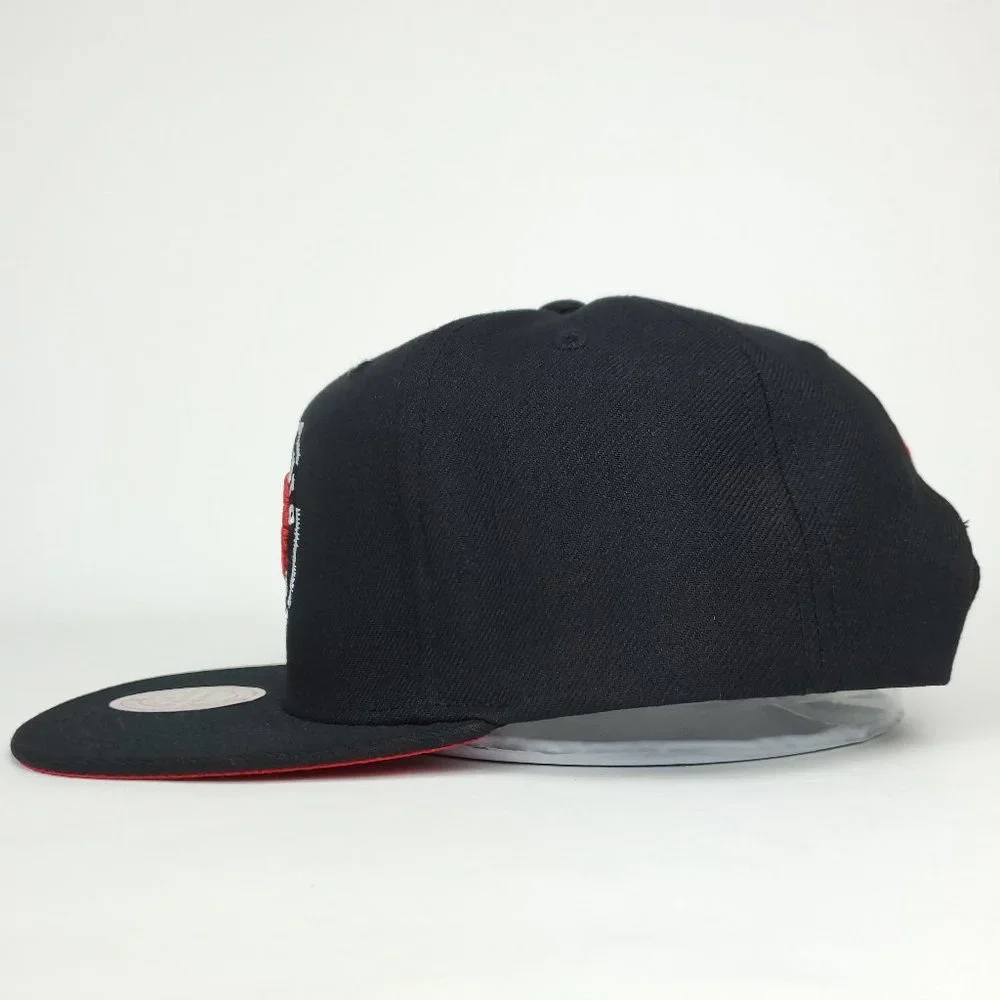 Toronto Raptors Mitchell & Ness NBA Snapback Hat Glitch 3D Logo Black Cap NWT‎